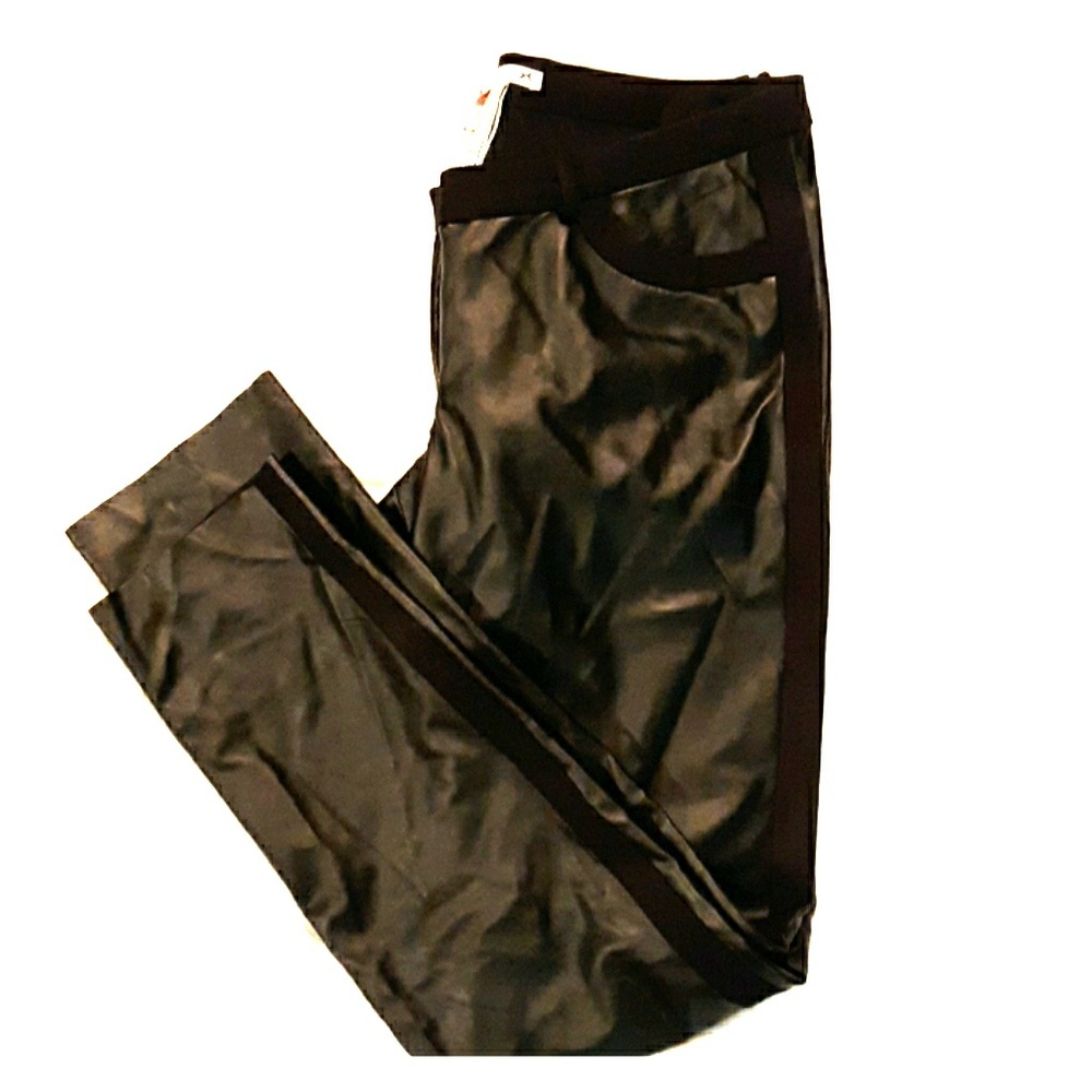 Faux leather pants